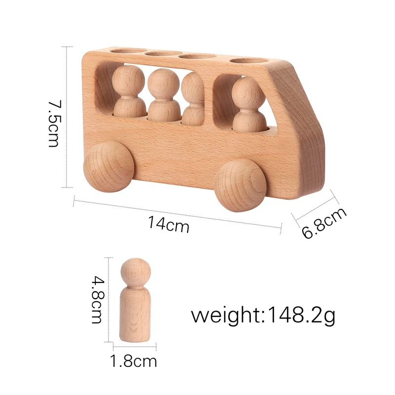 Tren y avión de Madera Didácticos Montessori - Juguete de Aprendizaje
