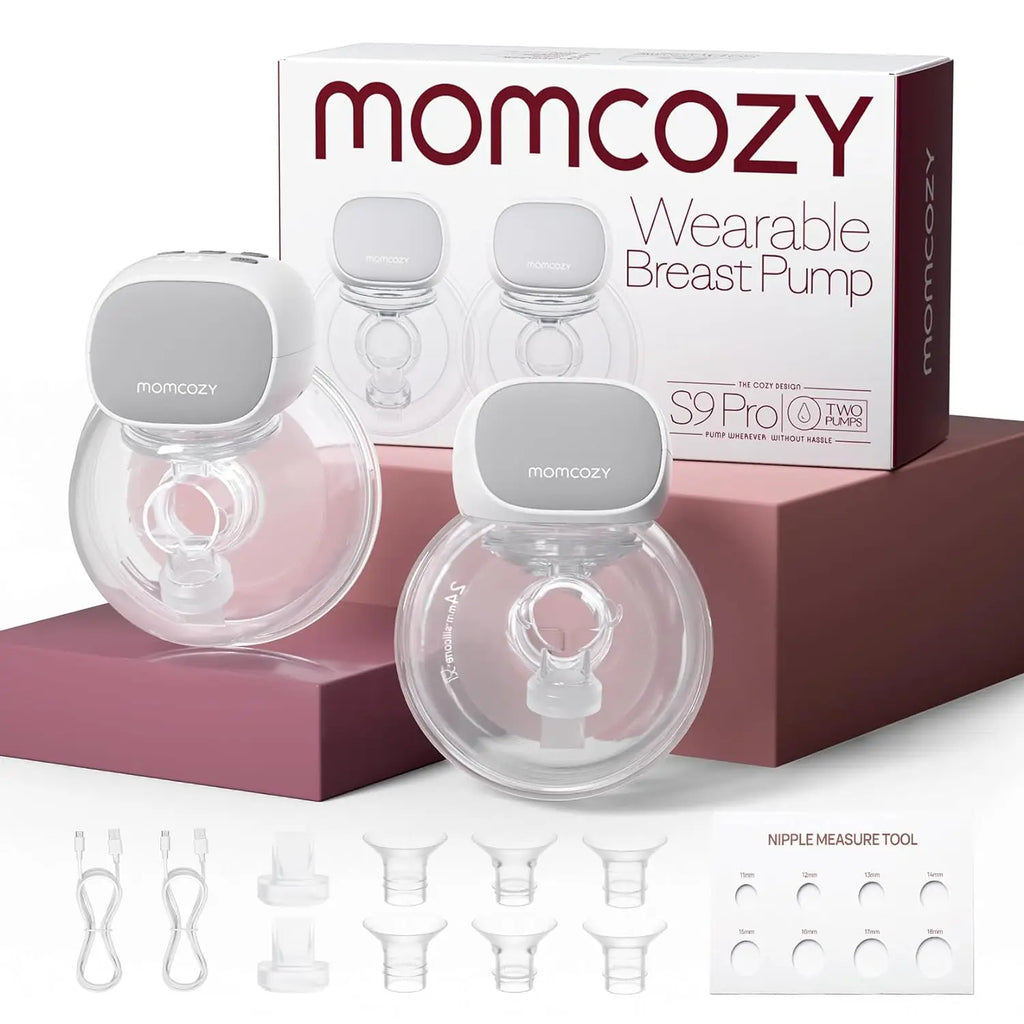 Extractor de Leche Manos Libres Momcozy S9 Pro | Doble Portátil, Batería de Larga Duración y Pantalla LED