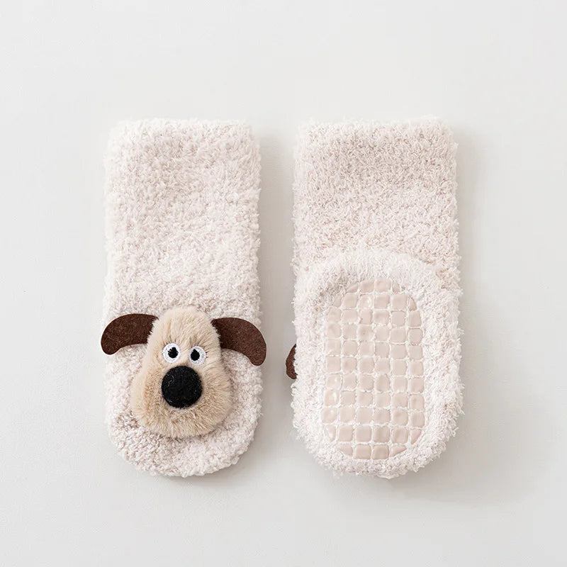 Calcetines de Perrito para Bebé | Cálidos y Antideslizantes  (12M-3T)