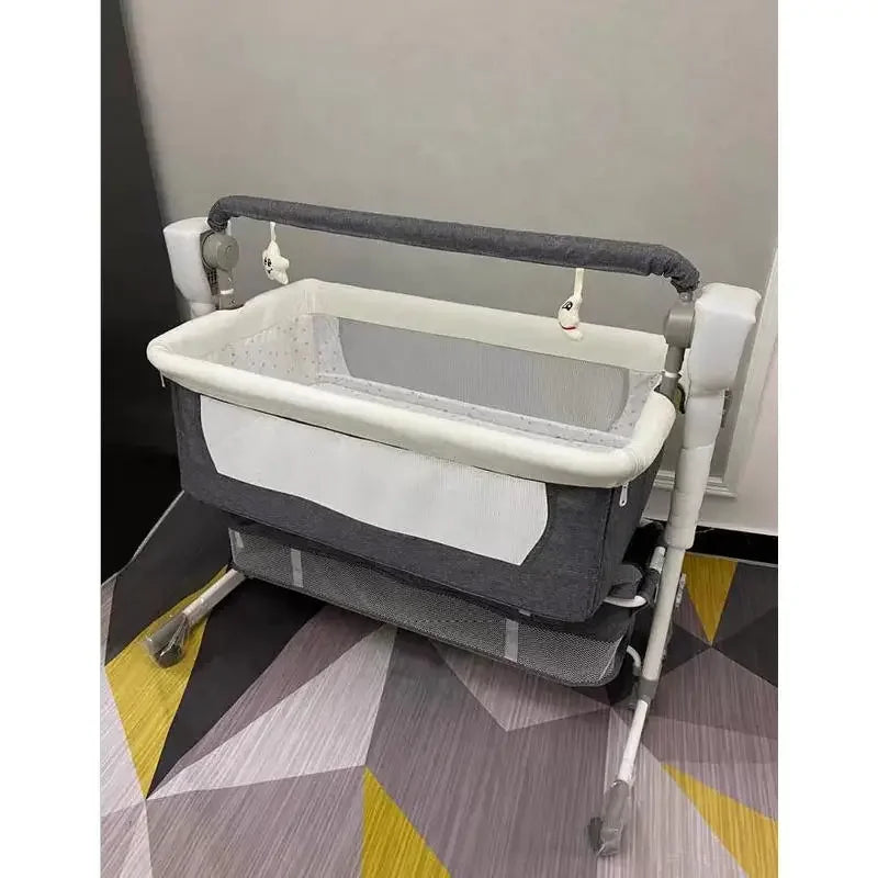 Cuna Colecho Eléctrica Multifuncional 5 en 1 (Colecho, Mecedora y Altura Ajustable)