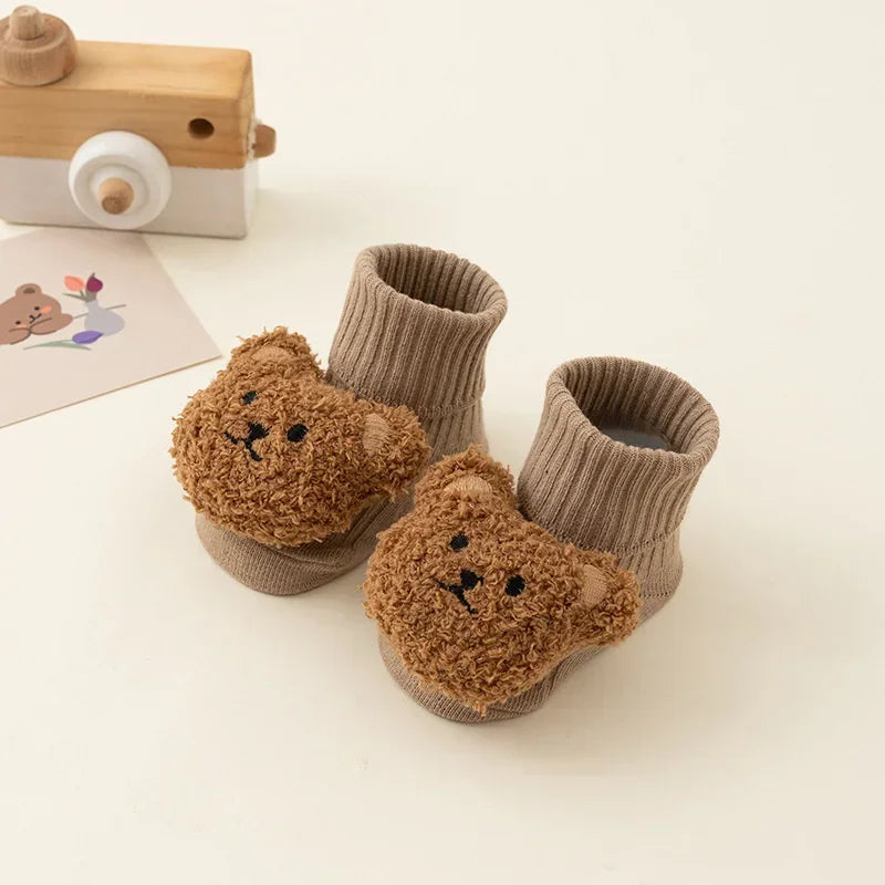 Calcetines de Oso Antideslizantes Bebé (0-3T)