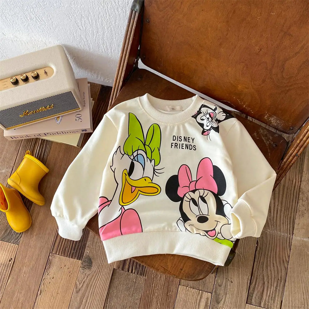 Sudadera Disney/Bluey: Comodidad Suelta y Estilo Casual (Primavera/Otoño) (3M-6T)