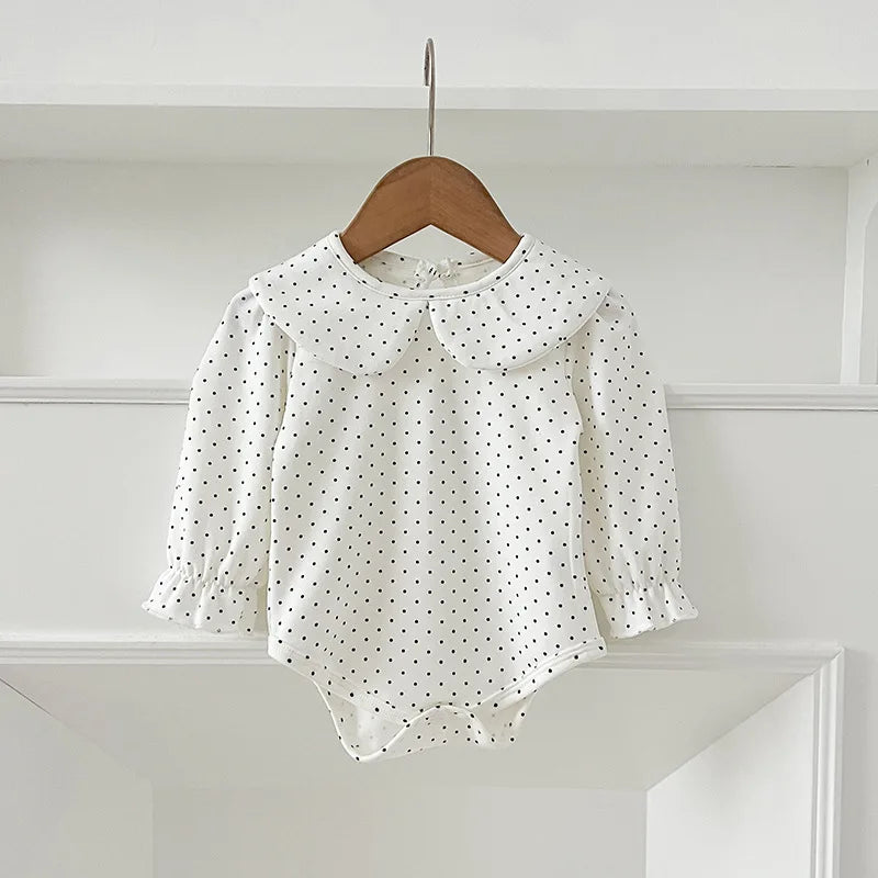 Pañalero Vestido con Cuello de Pétalo (3-24M)
