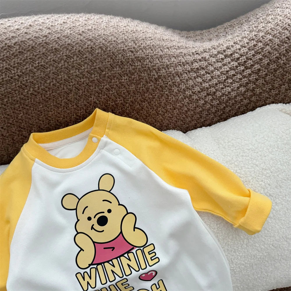 Mameluco de Algodón y accesorios Winnie The Pooh | Manga Larga y Estilo Lindo (6-18M)
