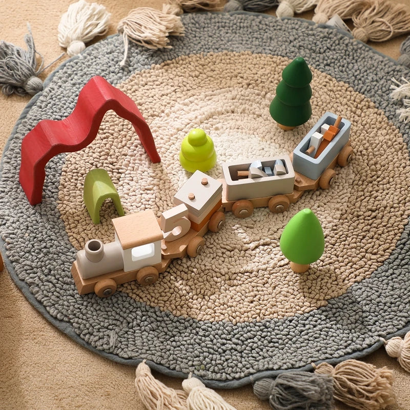Tren y avión de Madera Didácticos Montessori - Juguete de Aprendizaje