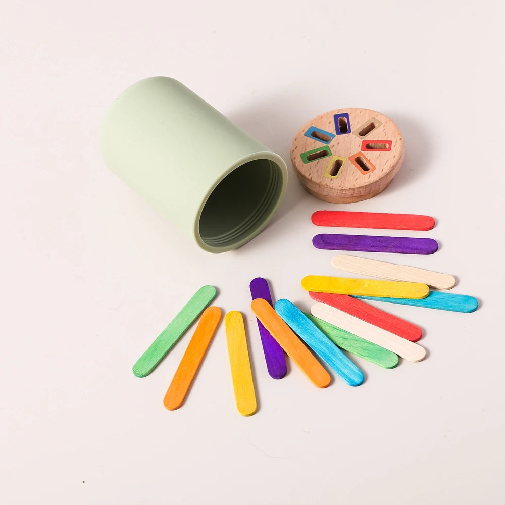 Set de Clasificación Montessori | Madera y Silicona para el Desarrollo Cognitivo