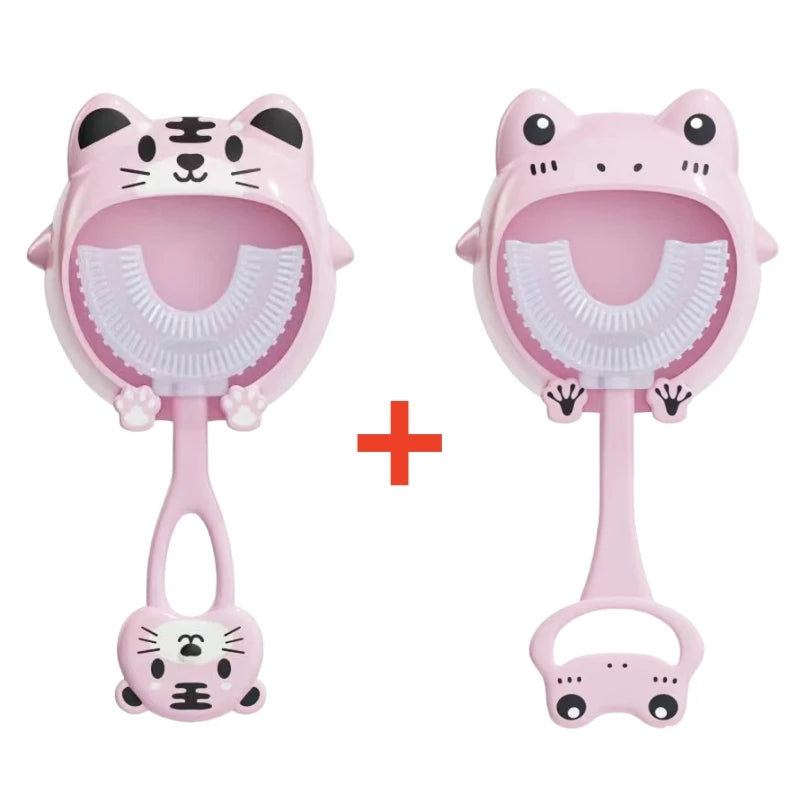 Cepillo Dental Infantil 360° "U" Estilo—Divertido y Seguro