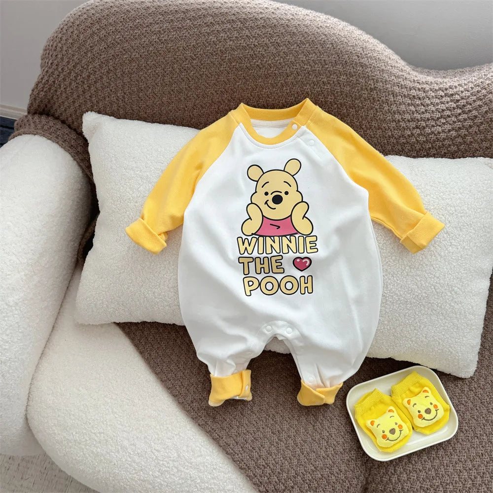 Mameluco de Algodón y accesorios Winnie The Pooh | Manga Larga y Estilo Lindo (6-18M)