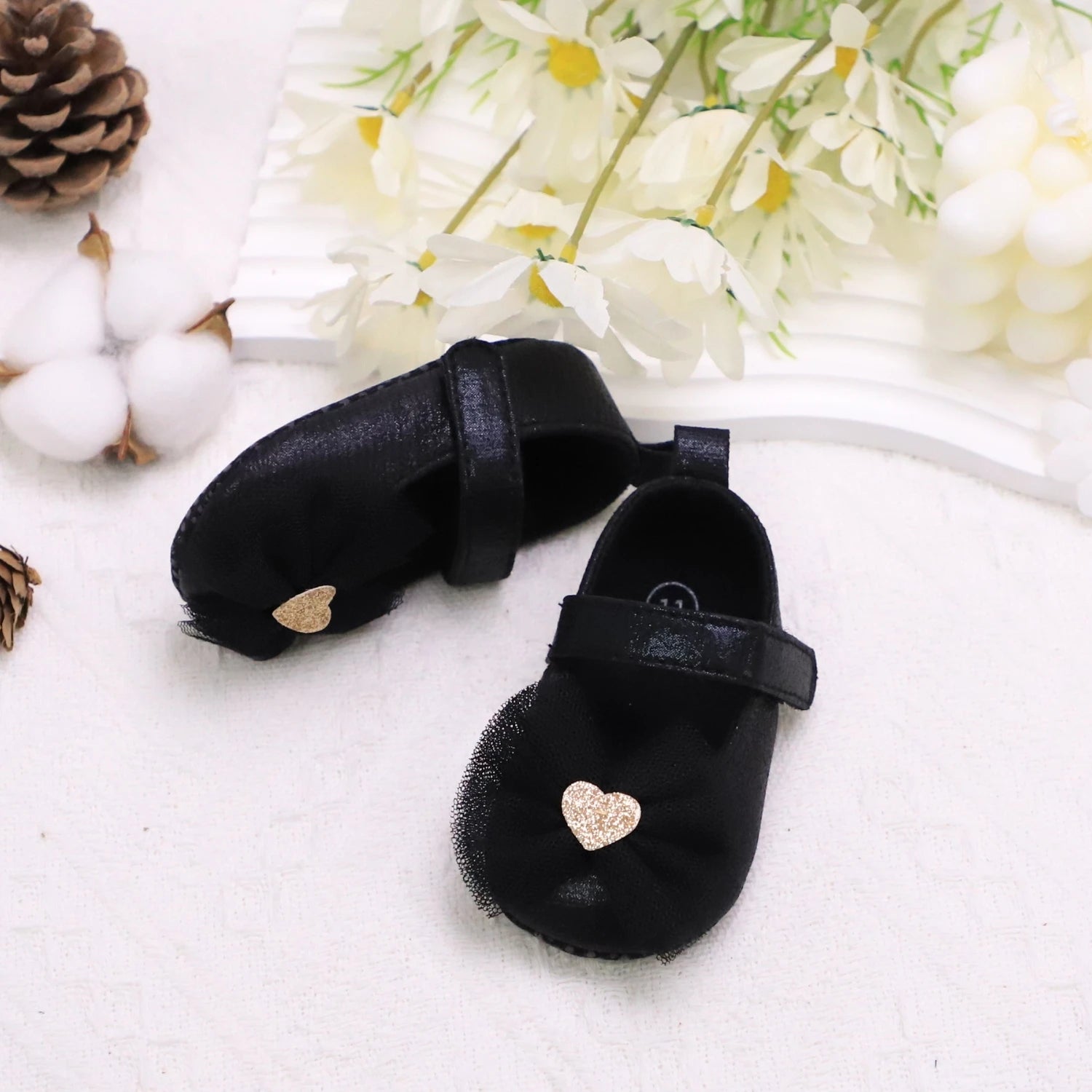 Zapatos con Moño de encaje Princesa para Primeros Pasos (0-18M)
