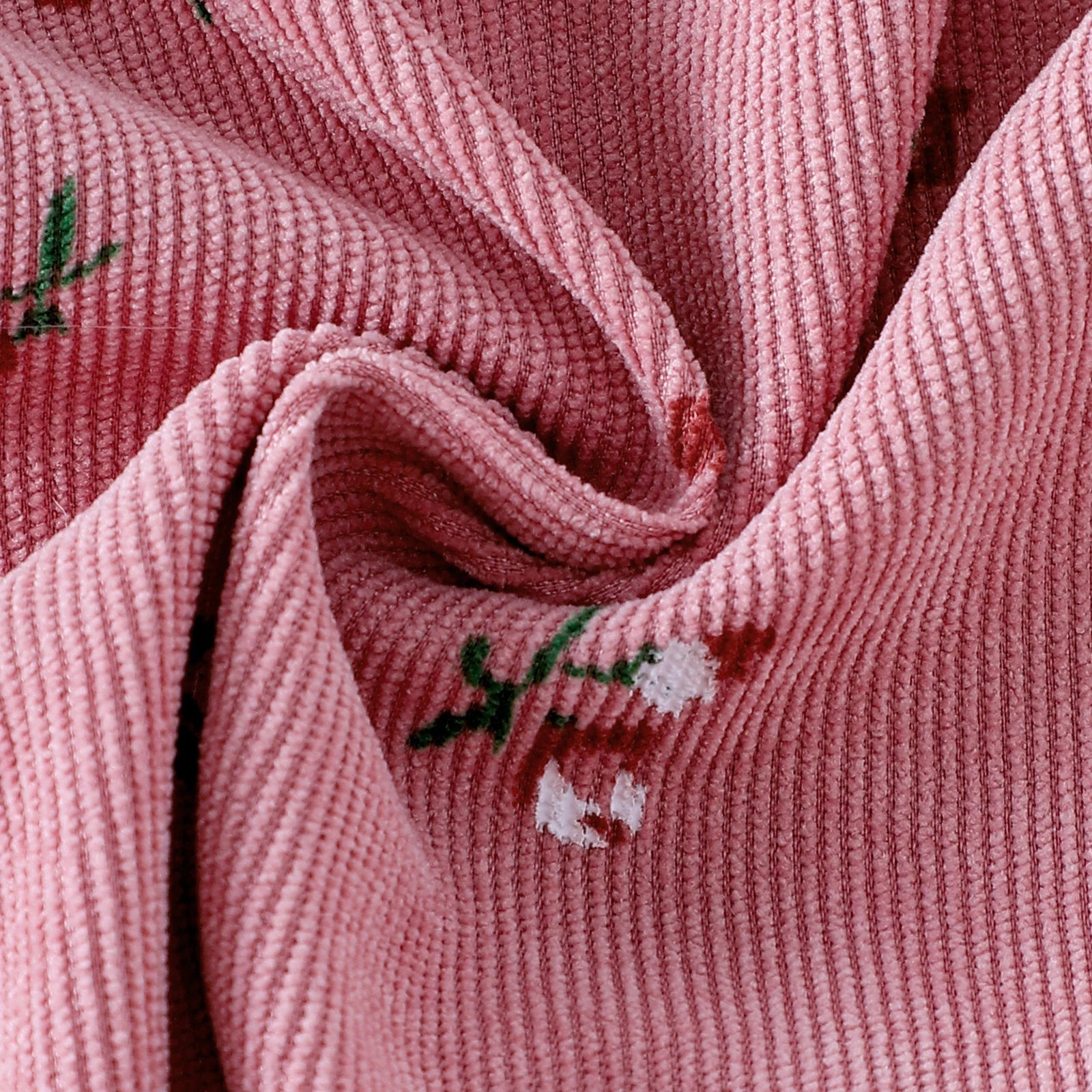 Conjunto Mameluco Floral de Pana con Diadema Chic (0-18M)