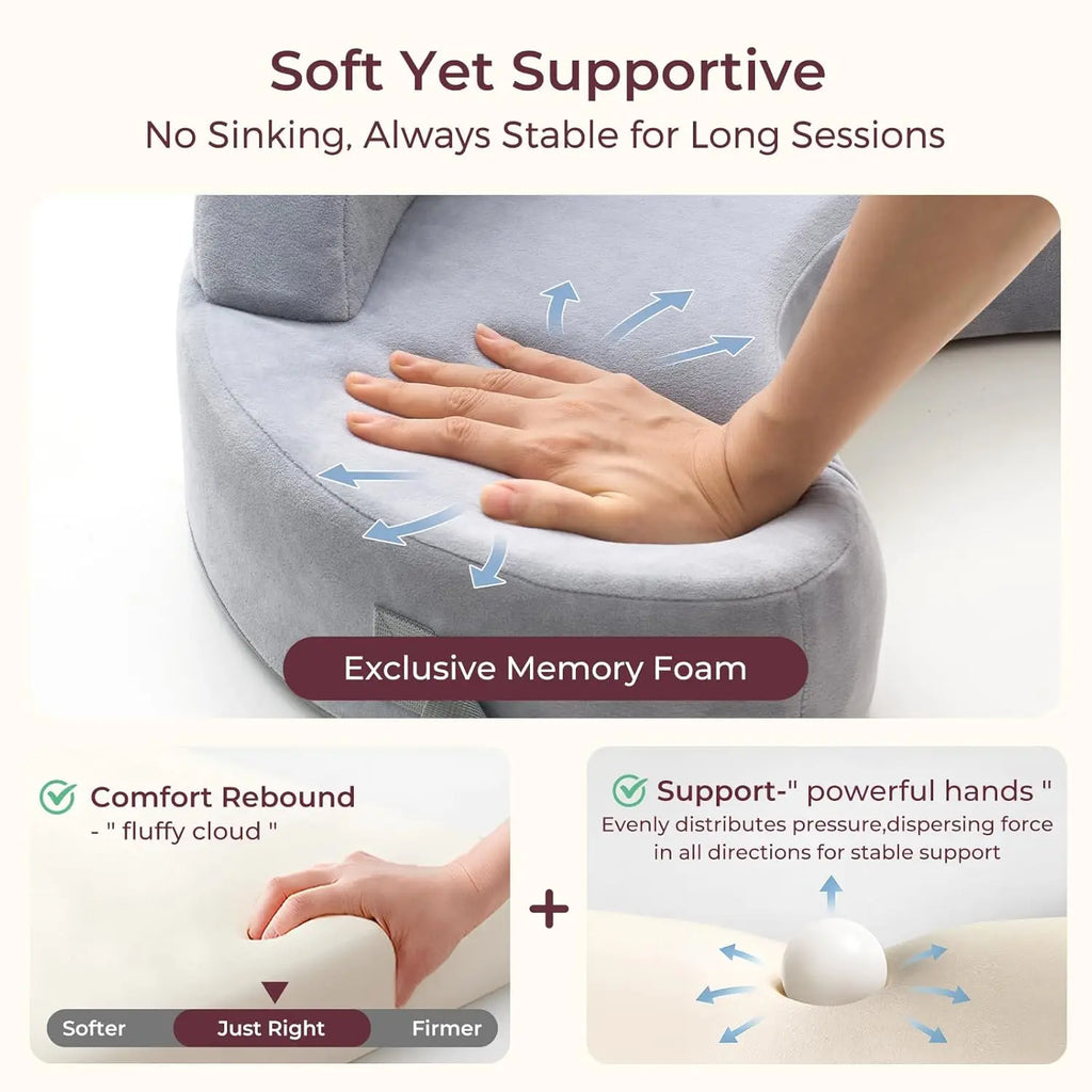 Almohada Ergonómica de Lactancia | Espuma Viscoelástica, Soporte de Cintura y Diseño Antideslizante