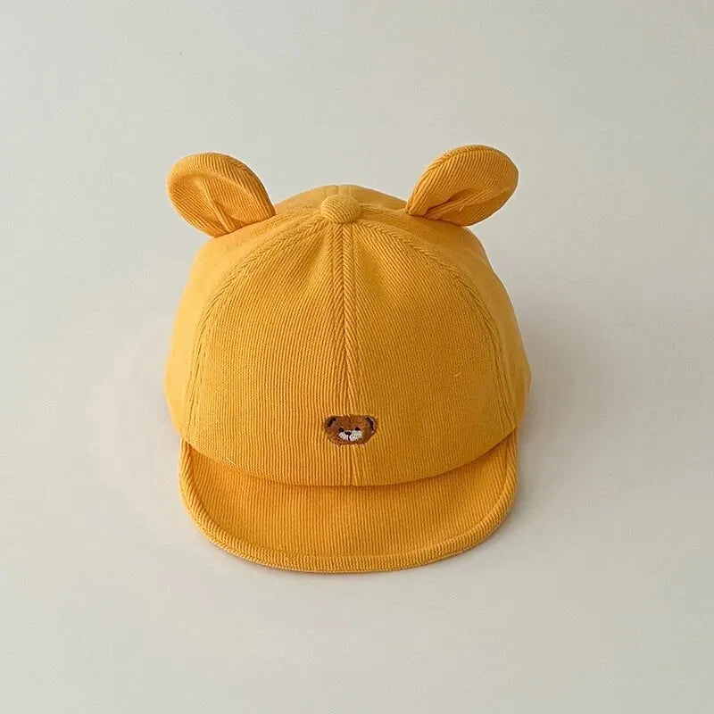Gorra de Béisbol de Oso Kawaii: Protección Solar y Estilo Adorable (3-18M)