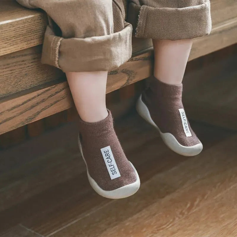 Calceta-Zapato para Primeros Pasos - Suela de Goma Antideslizante (0-24M)