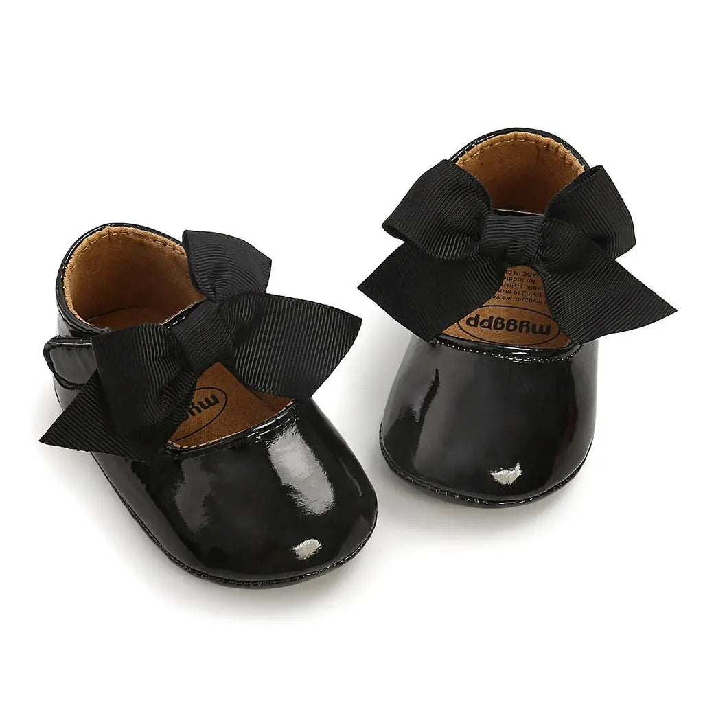 Zapatillas tipo Ballet con Moño: Elegancia Antideslizante para Bebé (0-18M)