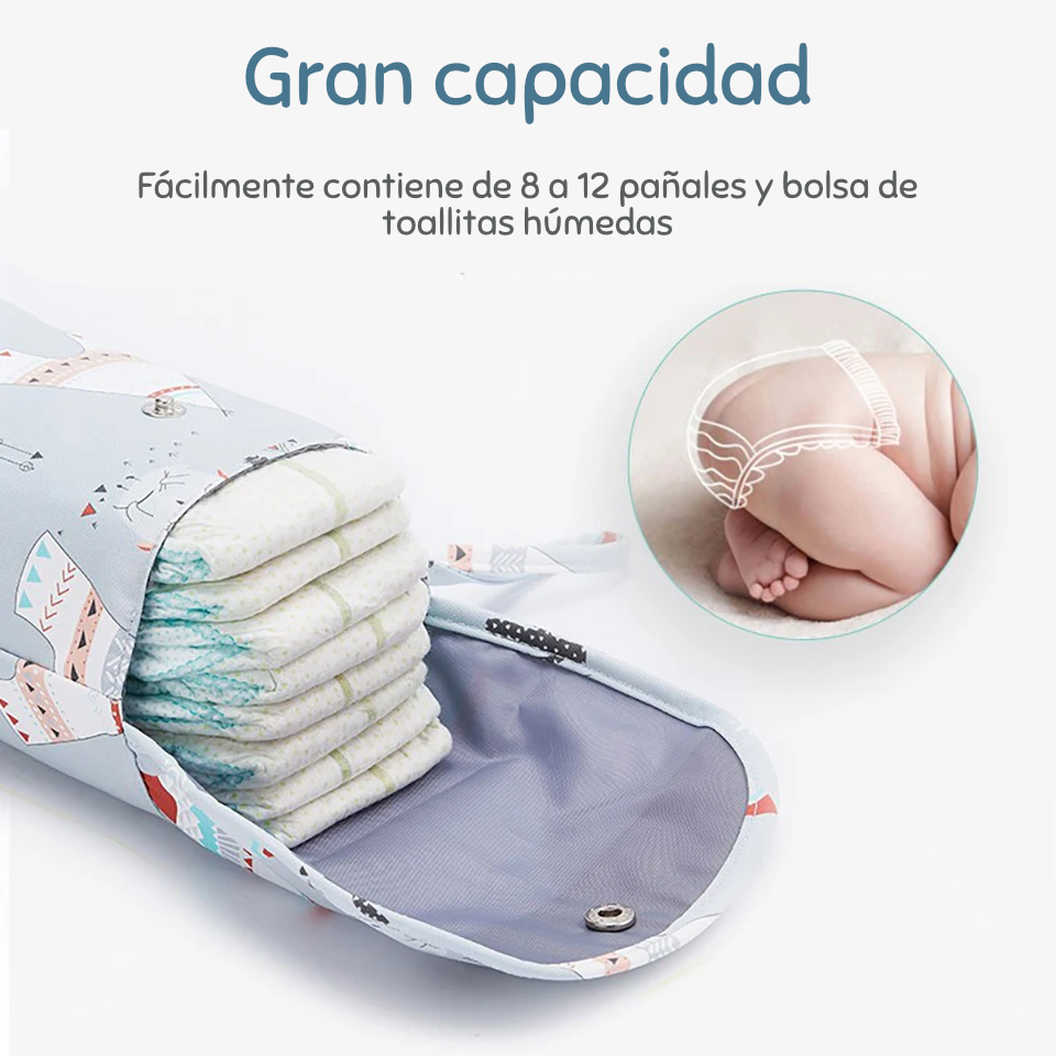 Bolsa de Almacenamiento Portátil para Pañales Desechables | Comodidad en Movimiento