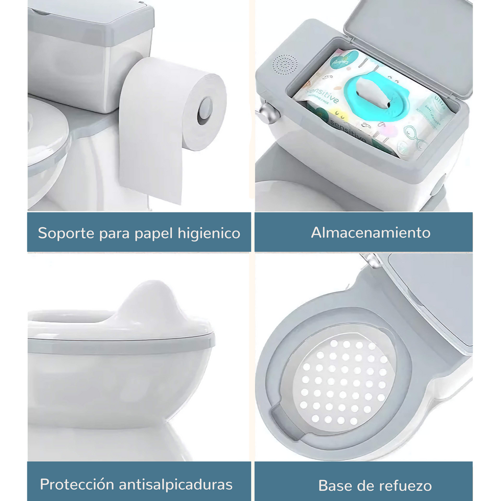 Inodoro de Entrenamiento con Sonido de Descarga: ¡Haciendo el Baño Divertido!