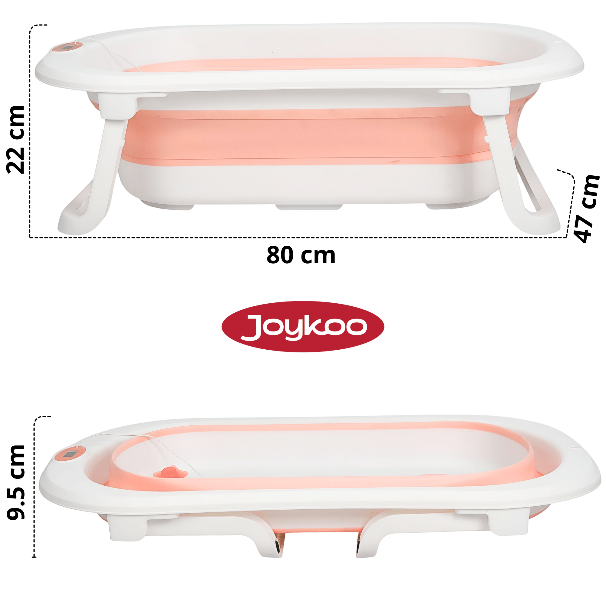 Bañera Plegable Portátil con Termómetro Integrado y Cojín (0-12 Meses)