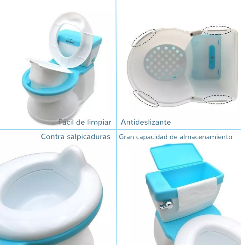 Inodoro de Entrenamiento con Sonido de Descarga: ¡Haciendo el Baño Divertido!