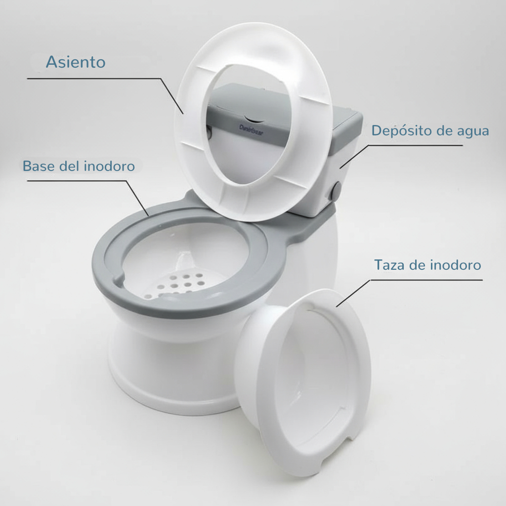 Inodoro de Entrenamiento con Sonido de Descarga: ¡Haciendo el Baño Divertido!