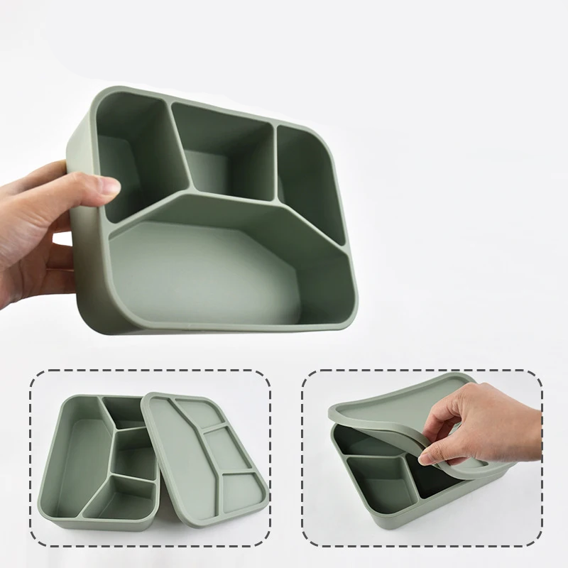 Caja Bento de Silicona  |  Compartimentos a Prueba de Fugas