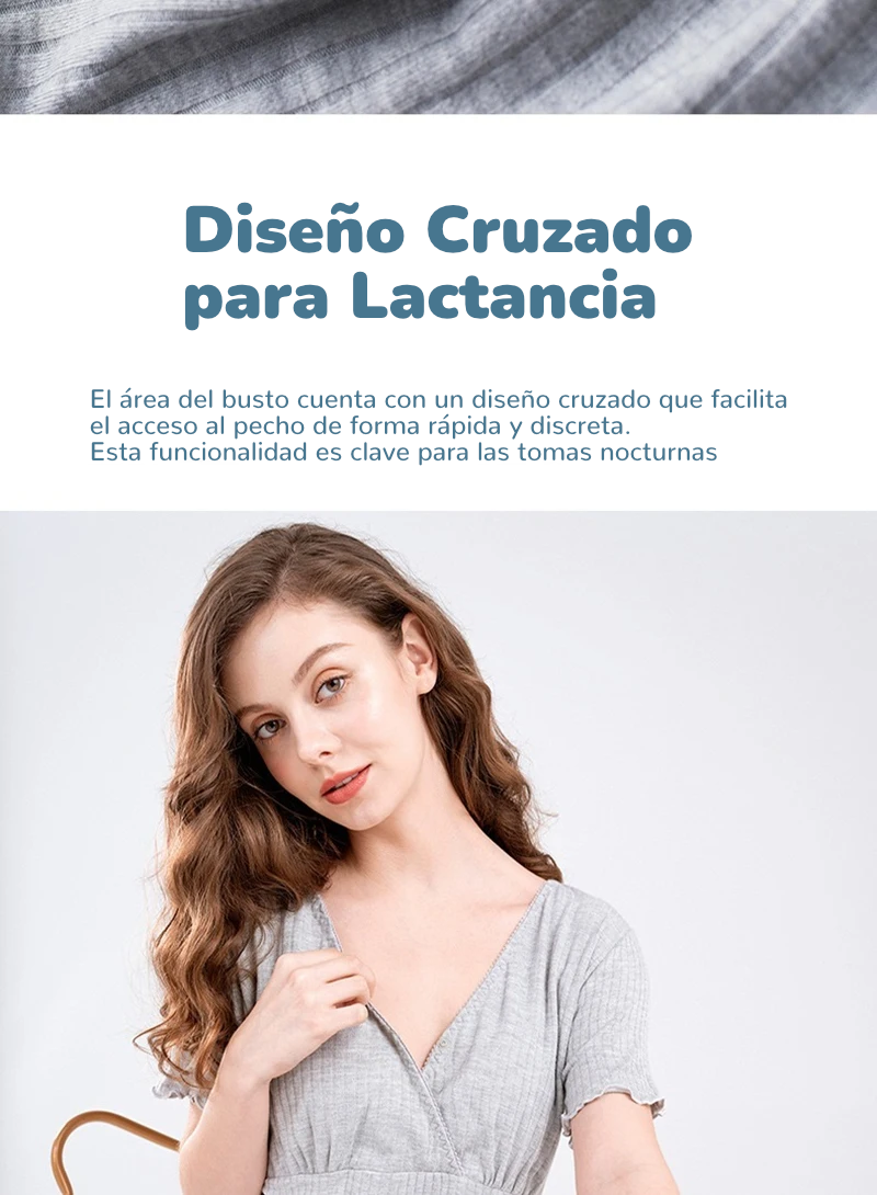 Camisón Modal de Lactancia: Elegancia y Confort Ajustable