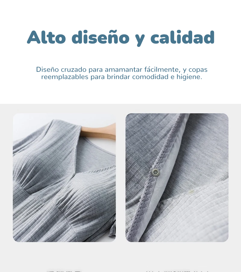 Camisón Modal de Lactancia: Elegancia y Confort Ajustable