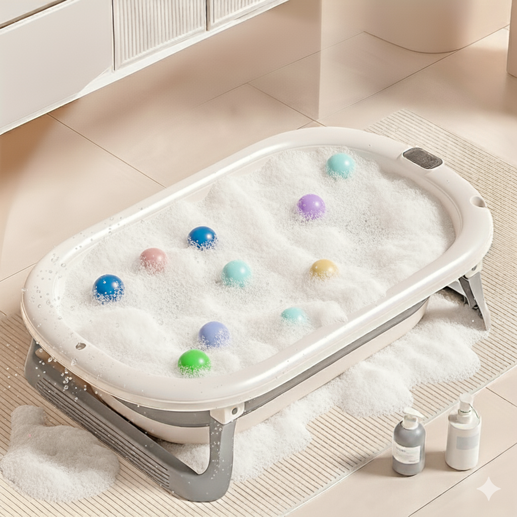 Tina Plegable: El Baño Perfecto para Bebés y la Tranquilidad de Papá y Mamá