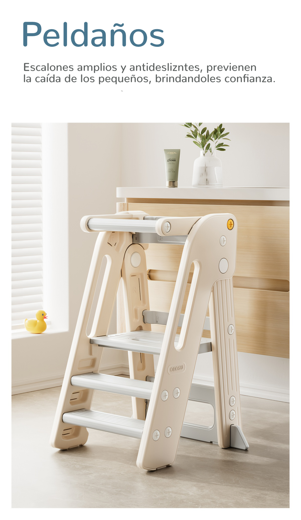 Torre de Aprendizaje Plegable y Ajustable: Fomenta la Independencia de tu Hijo