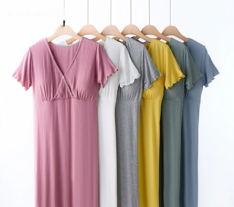 Camisón Modal de Lactancia: Elegancia y Confort Ajustable