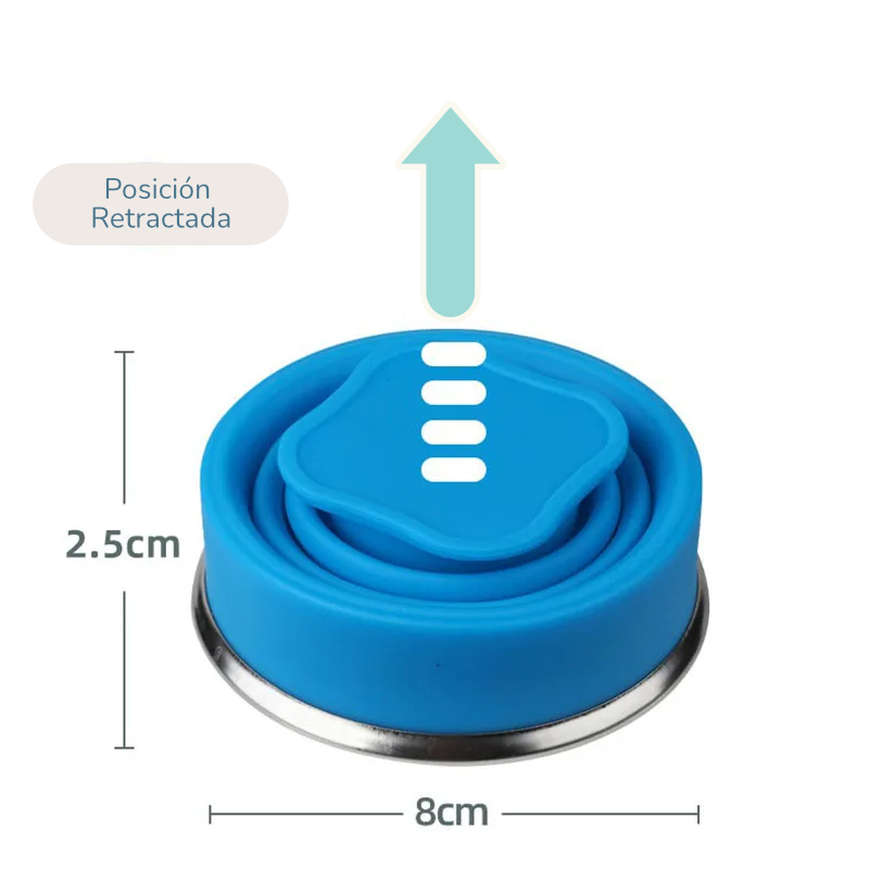 Taza Plegable de Silicona 200ml con Tapa | Snack & Go Anti-Derrames