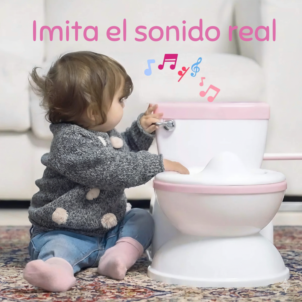 Inodoro de Entrenamiento con Sonido de Descarga: ¡Haciendo el Baño Divertido!