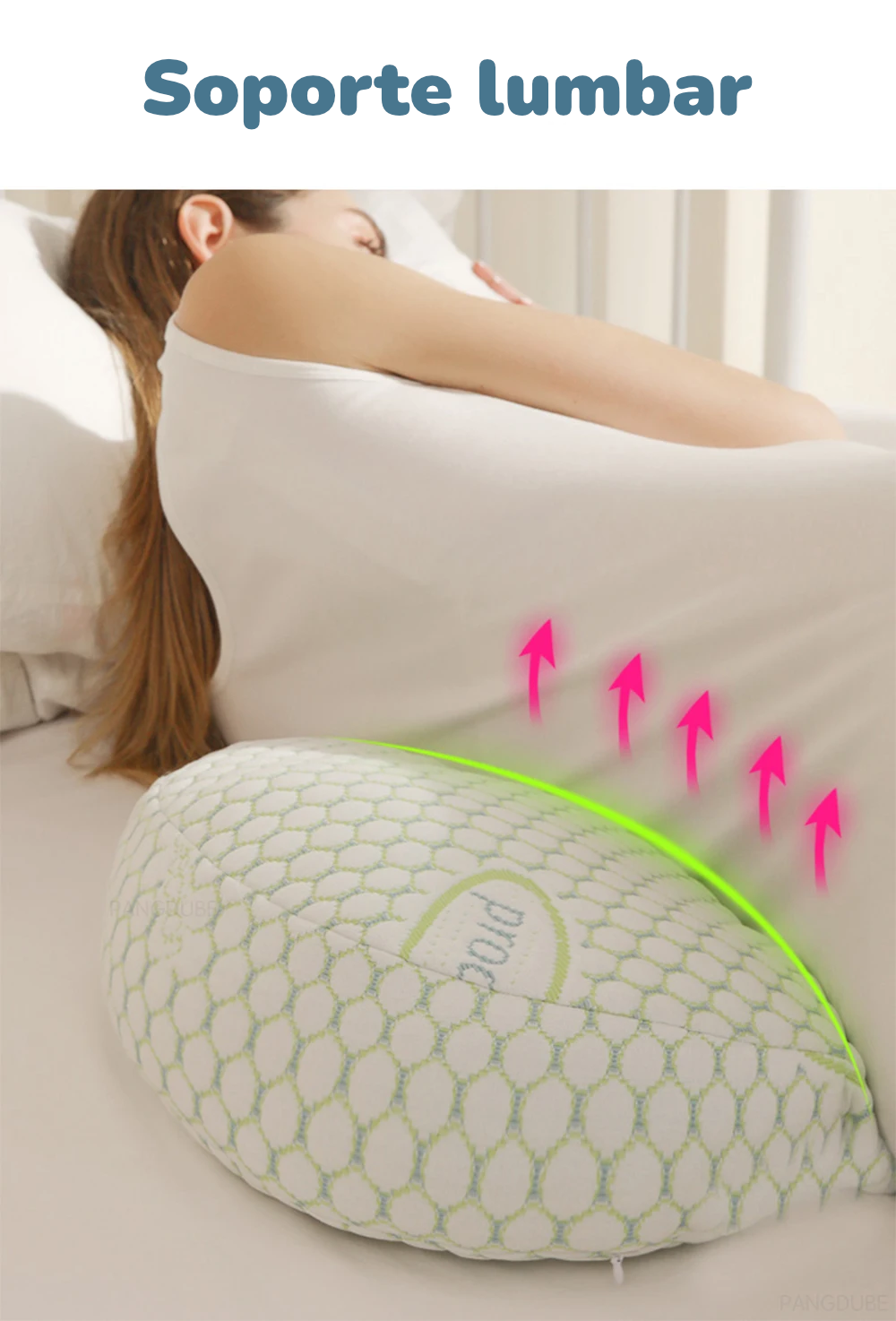 Almohada de Embarazo Multifuncional | Soporte Lumbar Ajustable, Relleno Anti-Ácaros (2 Estilos Disponibles)