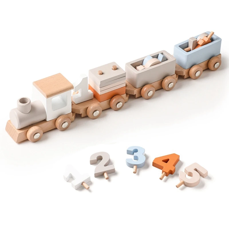 Tren y avión de Madera Didácticos Montessori - Juguete de Aprendizaje