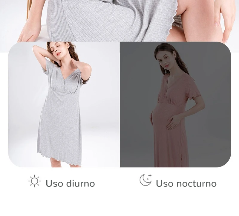 Camisón Modal de Lactancia: Elegancia y Confort Ajustable